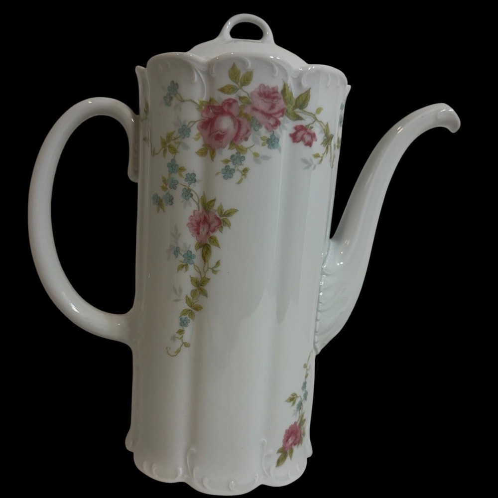 Rosenthal Classic Rose Collection VTG Coffee Pot Pink Floral Porcelain Germany